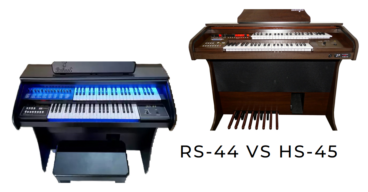 Rohnes RS-44 vs Harmonia HS-45, comparativo de órgãos musicais