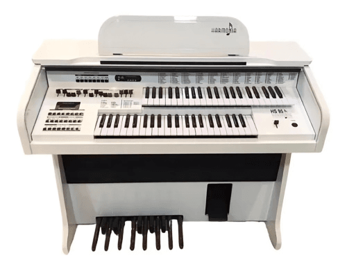 Com o Órgão Eletronico Harmonia HS 95 você poderá mergulhar em um mundo de sons ricos e vibrantes que elevarão a sua música a um novo patamar! Este órgão eletrônico combina a sonoridade clássica dos órgãos tradicionais com as mais modernas tecnologias MIDI, dando a você um instrumento versátil e poderoso que lhe permitirá criar timbres personalizados para cada música que você tocar. As barras deslizantes dos drawbars permitem que você controle a intensidade dos diferentes sons que você toca, enquanto os recursos de vibrato, reverb, sustain e chorus lhe dão a capacidade de adicionar mais expressividade e profundidade ao seu som. Com o Órgão Eletrônico Clássico HS-95, você terá acesso a até 128 sons diferentes, que poderão ser registrados no teclado superior, inferior e na pedaleira. Este incrível órgão eletrônico também vem com 32 ritmos programados, acompanhamento automático, sincronização de início de ritmo com o pedal de expressão e reprodução de músicas gravadas em MP3, dando a você uma ampla gama de opções para praticar e se divertir com diferentes ritmos. O Órgão Eletrônico Clássico HS-95 possui uma saída auxiliar L/R para conectar fones de ouvido ou caixas externas, permitindo que você compartilhe seu som com outras pessoas ou pratique em privacidade. Além disso, o display LCD facilita a visualização das configurações e a seleção dos sons. Disponível em quatro cores lindas, tabaco, tabaco verniz, preto laca ou branco laca, este órgão eletrônico é perfeito para qualquer ambiente e para qualquer pessoa que ame música e deseje possuir um instrumento de qualidade, versatilidade e potência. Não espere mais para descobrir o incrível som do Órgão Eletrônico Clássico HS-95. Adquira o seu agora mesmo no site rosangelaorgaosccb.com e comece a desfrutar da beleza e qualidade deste instrumento incrível!