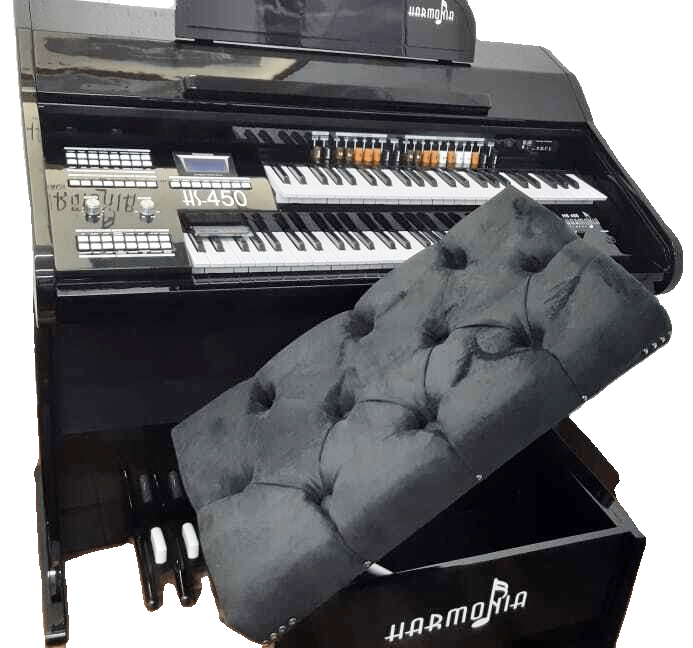 Apresentamos o órgão que vai surpreender você: o Harmonia HS-450! O Harmonia HS-450 é o órgão que você precisa para tocar com qualidade, versatilidade e estilo. Ele tem tudo o que você procura em um instrumento musical de alto nível. Veja só: - Teclados superior e inferior com 49 teclas cada, e pedaleira com 13 ou 20 notas, para uma ampla gama de sons e estilos - Drawbars completos no teclado superior, e 5 sons de flautas no teclado inferior, para um som rico e autêntico de órgão - 160 sons prontos em cada teclado e pedaleira, incluindo piano, harpa, cordas, metais e muito mais, para você explorar sua criatividade - 16 ritmos variados, com controle de volume, velocidade e sincronização, para você criar o clima perfeito para cada música - Efeitos incríveis, como sustain, vibrato, chorus, reverb e rotary speaker, para você adicionar dinamismo e expressividade ao seu som - Visor gráfico de 128 x 60, que mostra os sons e as funções do órgão de forma clara e intuitiva - Transposição de até 7 semitons, key click no conjunto dos drawbars e decodificador MP3 integrado, para você ter mais recursos à sua disposição - Potência de 70 watts RMS, com 2 alto-falantes de 12 polegadas e saída auxiliar para L/R e fones de ouvido, para uma qualidade sonora impecável E o melhor de tudo: você pode adquirir o órgão HS-450 por um preço imperdível! Não perca essa chance única de ter o órgão dos seus sonhos! Clique no link abaixo e faça já o seu pedido!