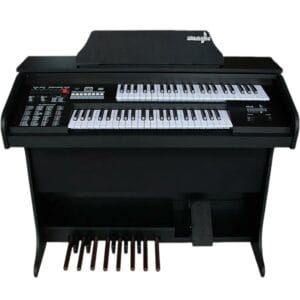 Órgão Eletrônico Harmonia HS 45 Lux - vista frontal com banco