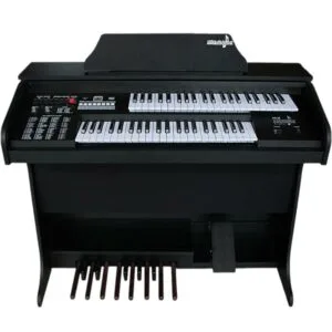 Órgão Eletrônico Harmonia HS 45 Lux - vista frontal com banco