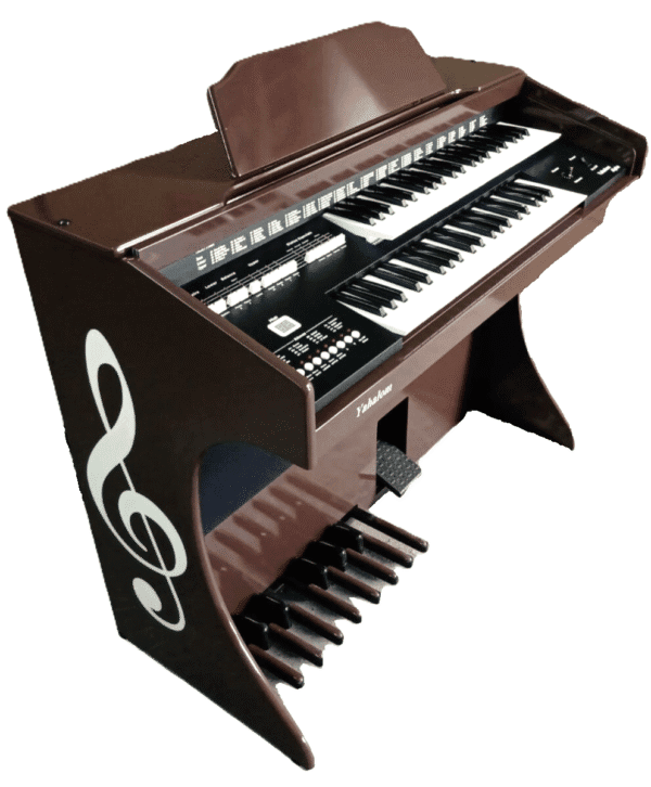 O Órgão Eletronico Yahalom Titanium é um modelo lindo e sofisticado com tecnologia de ponta e qualidade indiscutível. Com som fantástico, lindo e potente, ele vem com 100 sons variados nos teclados superiores, inferiores e na pedaleira, além de acompanhamentos e 16 ritmos. O display numérico no painel e a clave de sol na lateral do órgão e na banqueta de brinde, trazem requinte e harmonia para sua sala. Seu amplificador e alto-falante potentes de 500wts garantem uma experiência de som incrível, podendo ser usado em igrejas sem perda de acústica. Não perca essa oportunidade!
