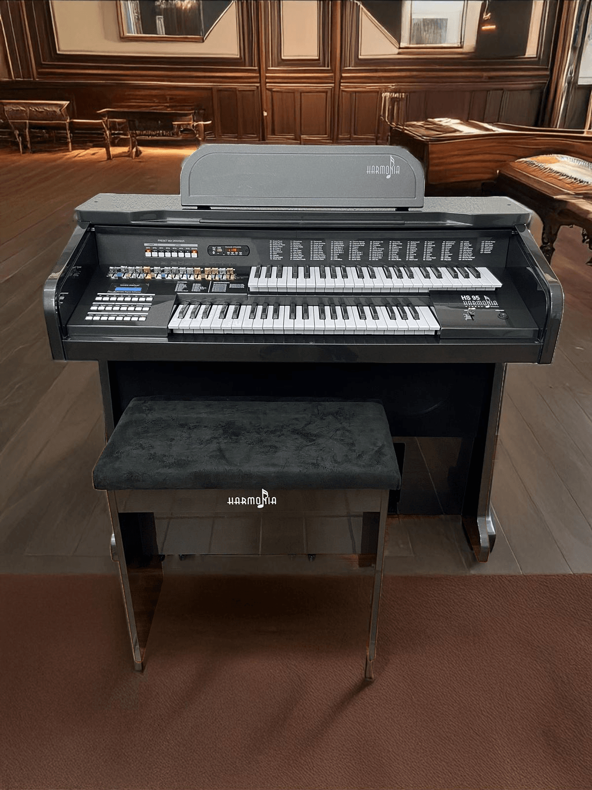 Descubra um novo mundo da música com o nosso órgão eletrônico: Órgão Eletrônico Harmonia HS95 Preto!