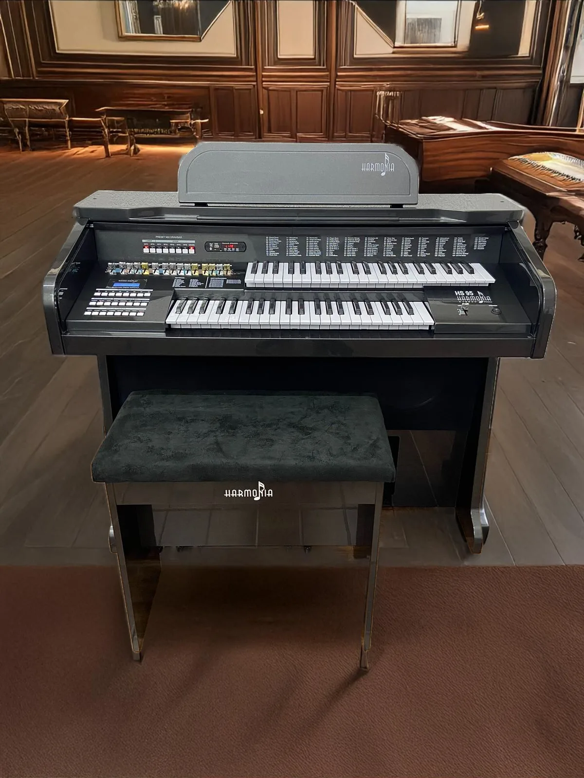 Início 23 Descubra um novo mundo da música com o nosso órgão eletrônico: Órgão Eletrônico Harmonia HS95 Preto!