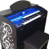 Órgão Eletronico Yahalom Supreme 2 Com recursos fantásticos, o Órgão Eletronico Yahalom Supreme possui conexão Wi-Fi com a internet via smartphone, entrada USB para pen drive, iPod e MP3, auto falantes expostos com design diferente, visor de LCD em cristal líquido, botões soft-touch, sistema multimídia integrado, designer moderno com clave de sol na lateral e muito mais. Com 30 sons diferentes de órgão e vários outros sons como de piano digital, ele também conta com lateral larga com desenho da clave de sol, banqueta baú almofadada e sistema digital e analógico Draw Bar. Com 44 notas no teclado superior, 44 notas no teclado inferior e polifonia Draw Bar de 7 canais lower e 7 canais Upper, além de 100 timbres de pedaleira e 100 sons diferentes, este órgão tem tudo o que você precisa. Com conectores para fone de ouvido e auxiliar out, ele permite que você o conecte diretamente em amplificadores em igrejas. Com 32 ritmos e variações com auto-acompanhamento, amplificador alternado de 110v, 220v, 50/60h2 BIVOLT e auto-falantes super potentes com 500 Watts de potência, o Magnifc Supreme é a escolha perfeita para quem quer qualidade e excelência musical. *Adquira agora em até 15x no boleto.*