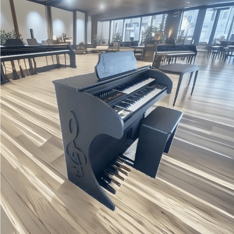 Início 32 Conheça o Órgão Eletrônico Rohnes RS-1 Plus, o órgão que vai surpreender você! O RS-1 é o órgão que você precisa para levar sua música a outro nível. Veja o que ele pode fazer por você: - Som rico e dinâmico, com 2 registros de pedaleira e 2 registros de teclado inferiores - Mistura tonal perfeita, com o recurso de equilíbrio entre os teclados - Flexibilidade de sons e estilos, com 4 registros de teclado superior e 16 ritmos diferentes - Efeitos espetaculares, como Vibrato, Reverb, Chorus e Sustain - Qualidade e durabilidade, com MDF de 18 mm e design elegante Não perca tempo e adquira já o seu RS-1