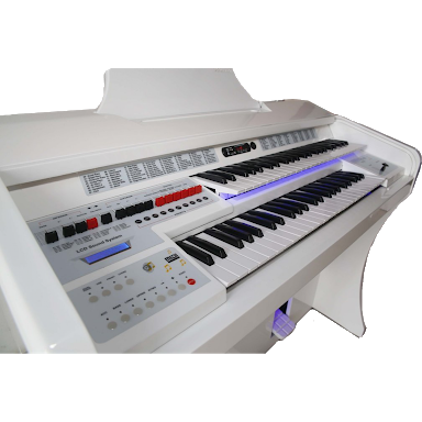 Órgão Eletronico Harmonia HS 200 Super Branco Laca