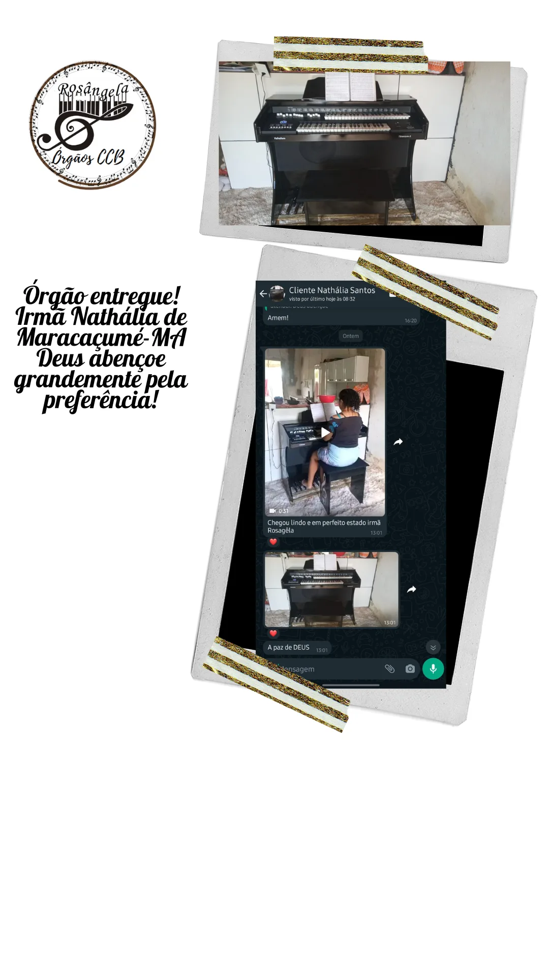 Início 43 Rosângela Órgãos CCB, Depoimentos de clientes