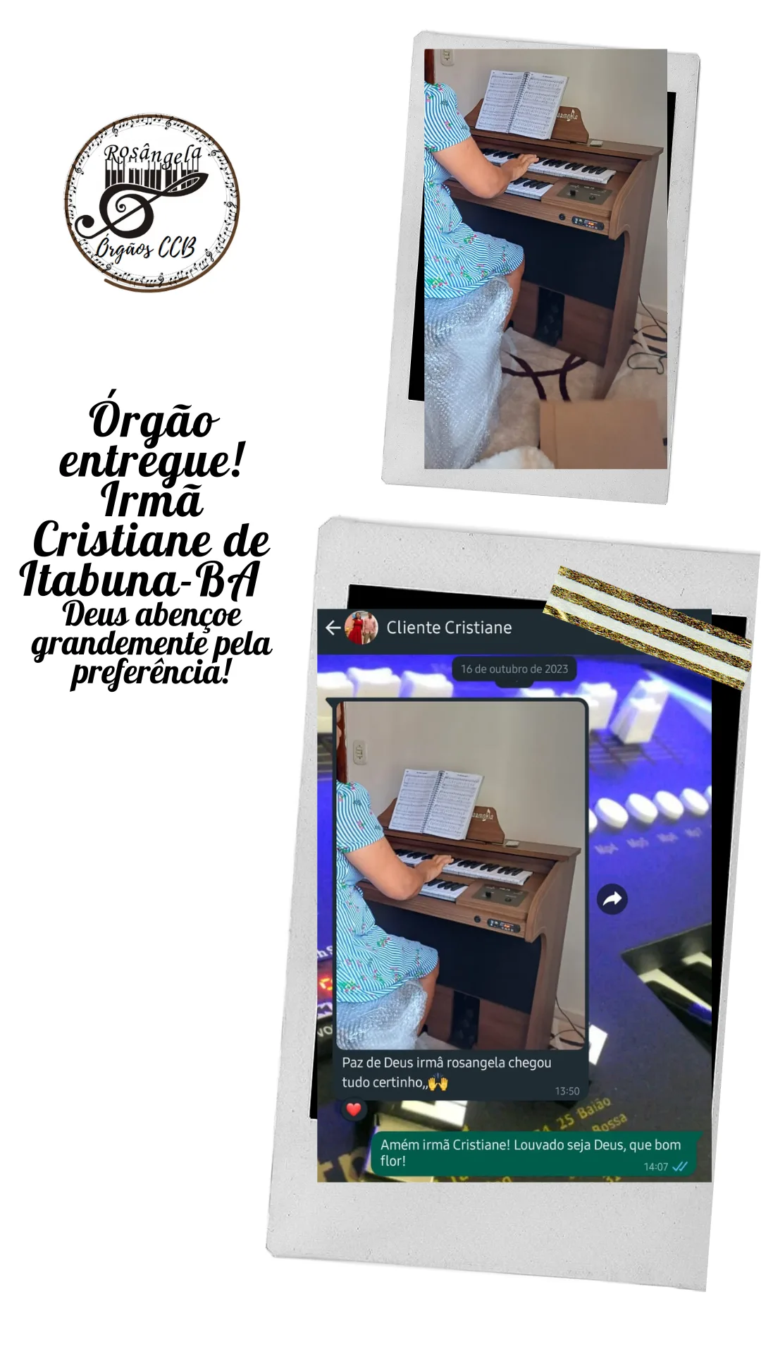 Início 37 Rosângela Órgãos CCB, Depoimentos de clientes