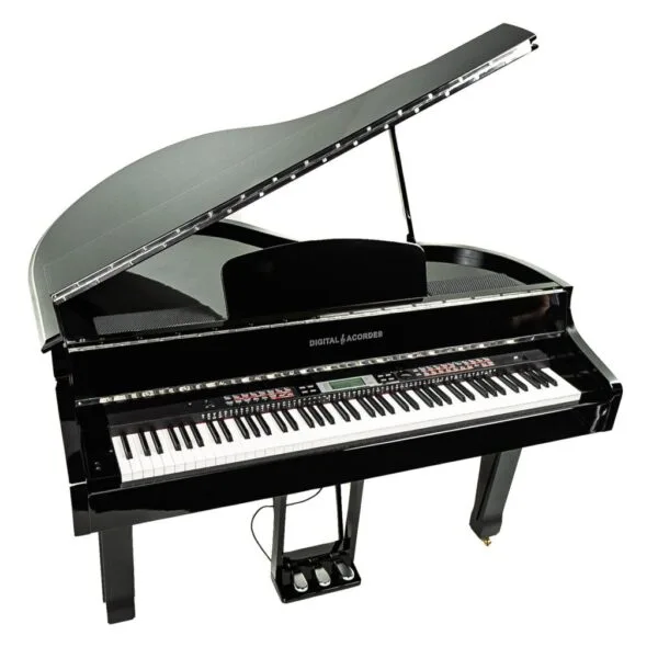 Piano Digital Acordes AC 3000 Semi Cauda 1 O Piano Digital Acordes AC 3000 Semi Cauda é um instrumento de alta qualidade, projetado para oferecer uma experiência musical excepcional para pianistas de todos os níveis. Com uma combinação de tecnologia avançada e design elegante, este piano digital é ideal para performances ao vivo, gravações de estúdio, e prática em casa.