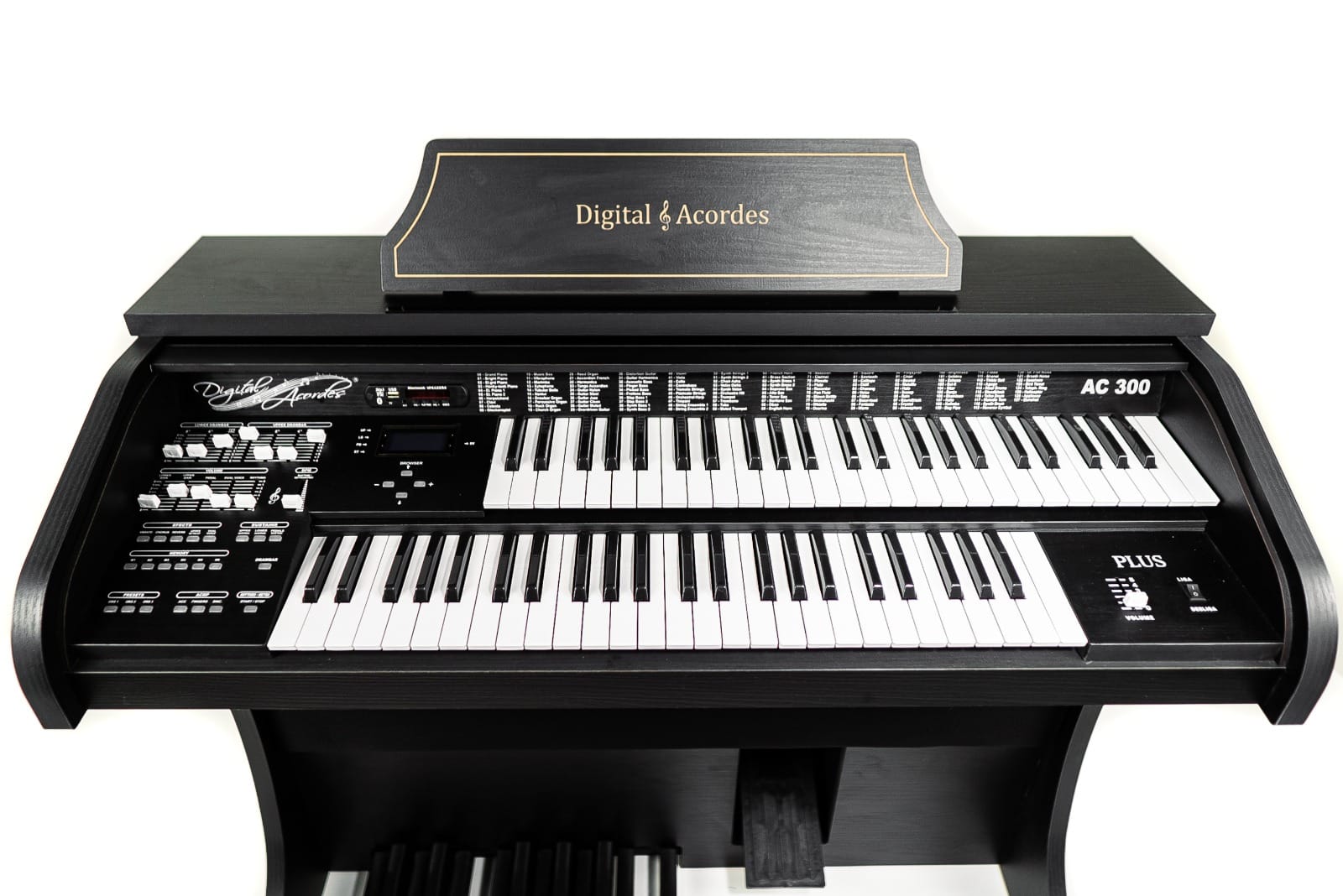 Início 26 O Órgão Eletrônico Digital Acordes AC 300 Preto Fosco é a escolha ideal para músicos exigentes que buscam qualidade sonora, versatilidade e durabilidade. Com suas avançadas características e design elegante, o AC 300 é perfeito para igrejas, apresentações ao vivo e estudos musicais.