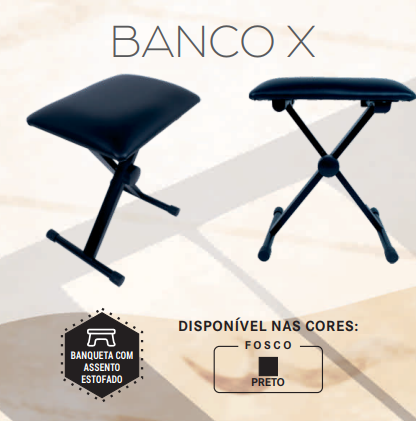 Banco Para Piano/Teclado em X Stool