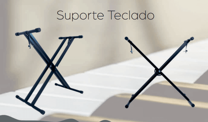 Início 26 Suporte Para Teclado/Piano Portátil