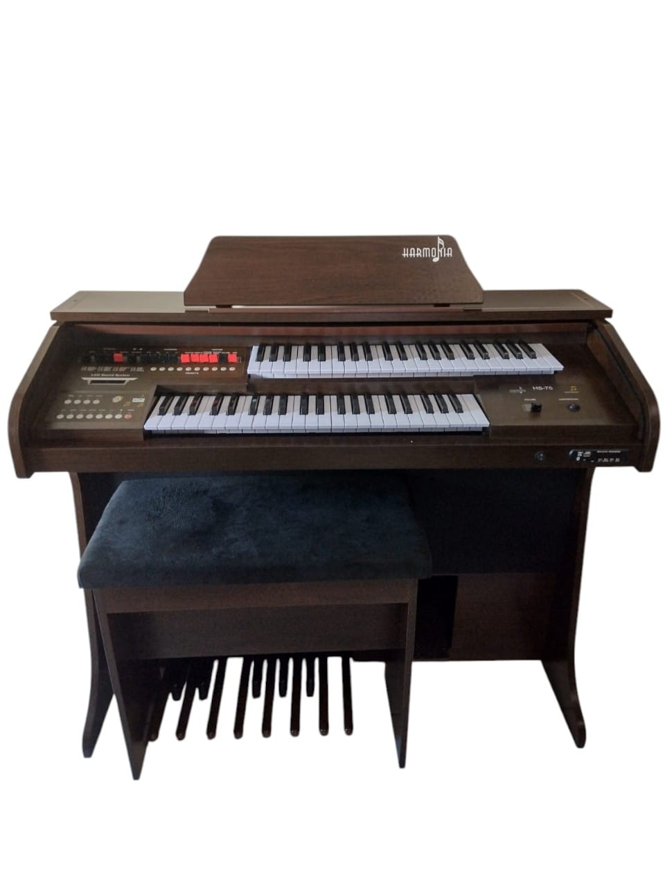 Órgão Eletronico Harmonia HS75 Marrom/Castanho, o modelo ideal para tocar os hinos CCB com emoção e harmonia