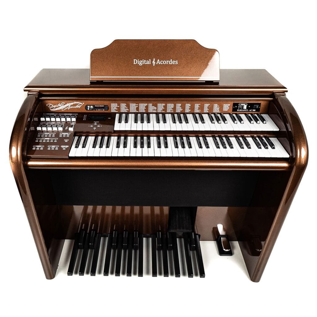O Órgão Eletrônico Digital Acordes Top Elegance AC 500 é um instrumento sofisticado, ideal para músicos que procuram qualidade e elegância em suas apresentações. Com recursos avançados e design refinado, este órgão é perfeito para igrejas, salas de concerto e uso doméstico.