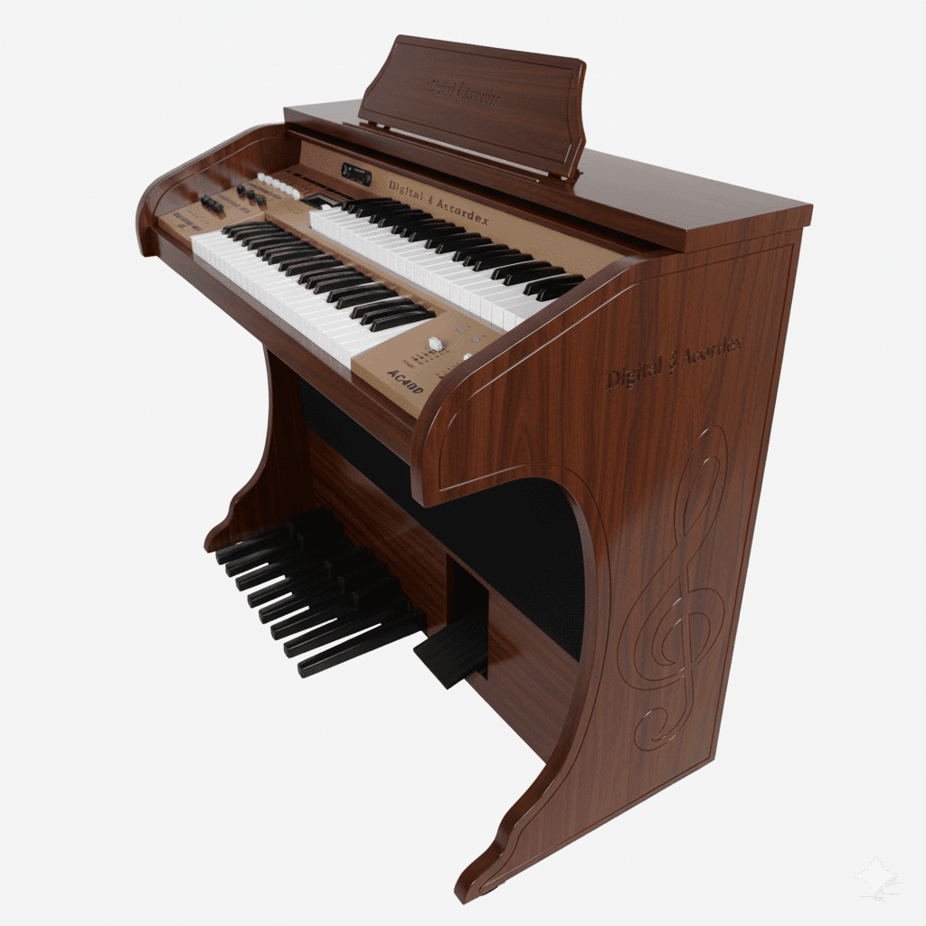Início 26 O Órgão Eletrônico Digital Acordes AC 400 marrom é a escolha perfeita para músicos que buscam um instrumento versátil e de alta qualidade.
