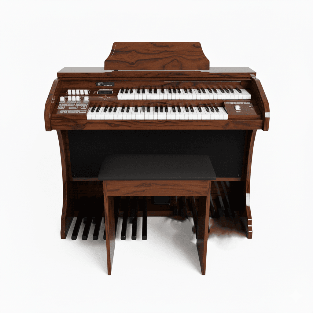 O Órgão Eletrônico Digital Acordes AC 300 Imbuia Alto Brilho é a escolha ideal para músicos exigentes que buscam qualidade sonora, versatilidade e durabilidade em um único instrumento. Projetado para igrejas, apresentações ao vivo e estudos musicais, o AC 300 combina a sonoridade clássica dos órgãos tradicionais com a praticidade da tecnologia digital, entregando timbres autênticos, potência sonora e recursos modernos em um design sofisticado.