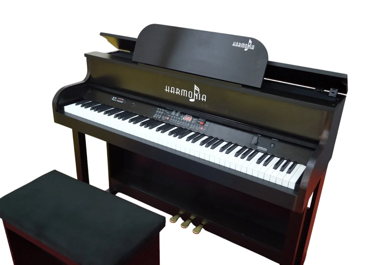 Início 24 Piano Digital Harmonia HS 88 Roma preto fosco
