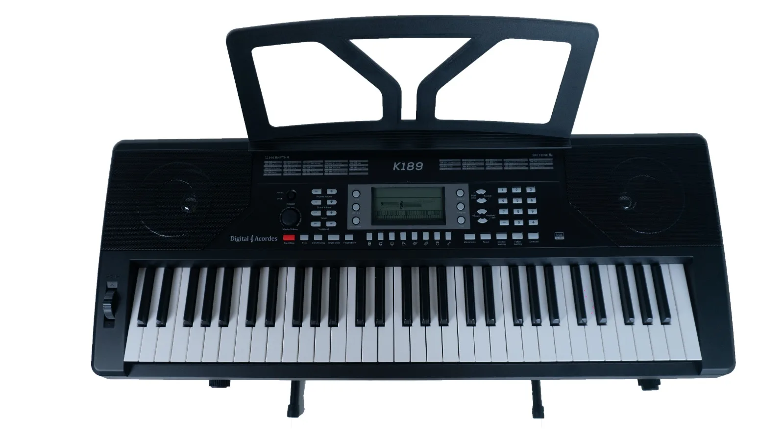 Início 26 Descubra a versatilidade e a qualidade sonora do nosso Teclado Digital Acordes K189 com 61 teclas e resposta ao toque. Este instrumento é ideal para músicos de todos os níveis, desde iniciantes até profissionais, oferecendo uma vasta gama de recursos para enriquecer suas performances e práticas musicais.