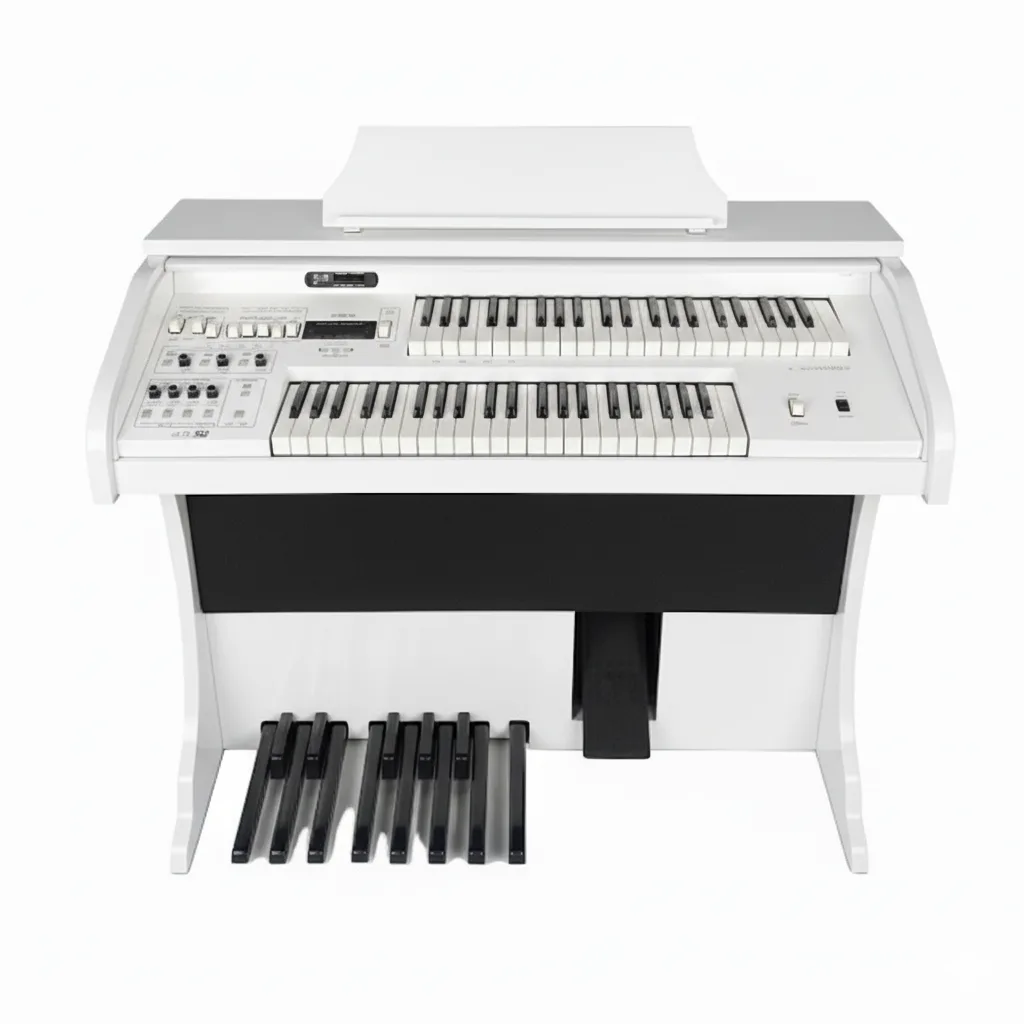 Início 25 O Órgão Eletrônico Digital Acordes AC 400 Branco Alto Brilho é a escolha perfeita para músicos, igrejas e escolas que buscam um instrumento versátil, robusto e de alta qualidade. Com design sofisticado em acabamento branco alto brilho e móvel inteiriço de 25 mm com saída de som frontal, o AC 400 alia tradição e modernidade em um só equipamento. Ideal para cultos, ensaios, apresentações e práticas em casa, ele oferece ampla gama de recursos para elevar a experiência musical.