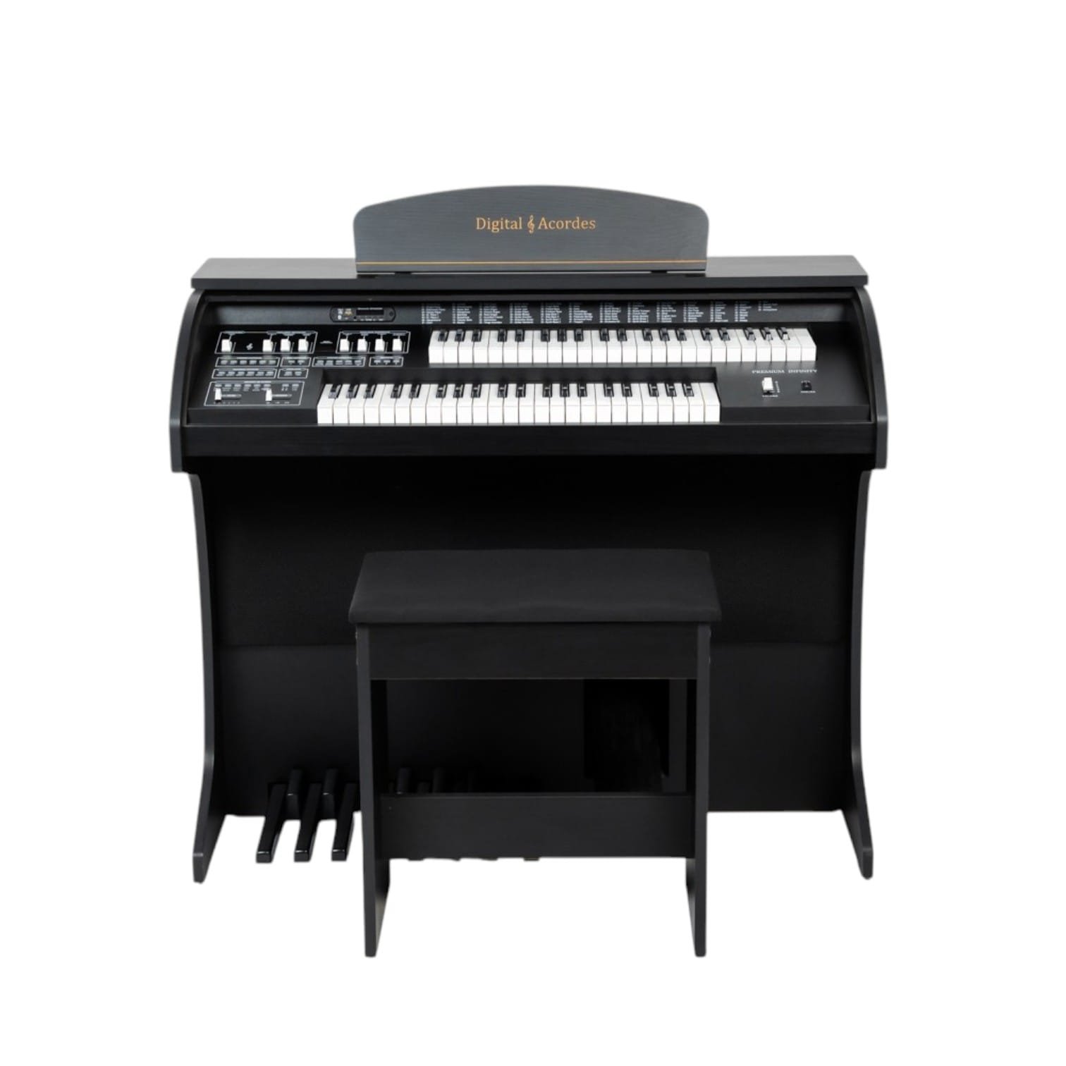 Início 23 Transforme sua experiência musical com o Órgão Eletrônico Digital Acordes Premium Preto, um instrumento de alta qualidade que combina tradição e tecnologia para oferecer sons ricos e versáteis. Ideal para igrejas, músicos profissionais e entusiastas, este órgão é projetado para atender às suas necessidades musicais mais exigentes.