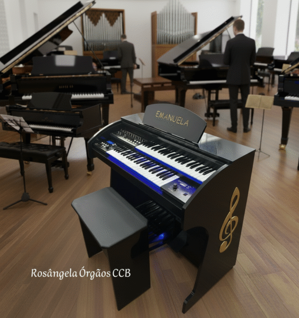 Órgão Eletrônico Lumiere Alpha 3 Preto Brilho 1 Conheça o órgão digital custo benefício mais moderno: o Órgão Eletrônico Lumiere Alpha 3 Preto Brilho, na promoção + brindes