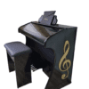 Apresentamos o Órgão Eletronico Rohnes RS-49, um instrumento completo e versátil para músicos de todos os níveis. Veja só algumas das suas características: Potência de 150 Watts PMPO, com um auto falante de 12" e um tweeter de 2,5" Bivolt Automático (110/220) Visor LCD para fácil visualização de configurações e ajustes Conexões MIDI com USB e Bluetooth para integração com outros dispositivos e softwares 3 memórias de registro para salvar e recuperar ajustes personalizados Transposer para ajustar a tonalidade da música Metrônomo para auxiliar no controle de tempo O teclado superior do RS-49 possui 49 notas, com 4 registros de draw bar: Flute 16, Voice 8, Flute 2 e String 1. Há 127 timbres "PRESET'S - GM" selecionáveis através de um visor numérico. O teclado inferior também possui 49 notas, com 2 registros de draw bar: Flute 8 e Voice 4, e 127 timbres "PRESET'S - GM" selecionáveis através de um visor numérico. A pedaleira possui 13 notas, com 1 registro: Bass 16/8, e 127 timbres "PRESET'S - GM" selecionáveis através de um visor numérico. Há também a função de Sustain. O RS-49 apresenta vários efeitos especiais, incluindo Vibrato, Reverb/Chorus, Sustain Upper e Balanço (Upper-Lower). Há ainda 16 ritmos diferentes disponíveis: Valsa, Marcha, Rock, Samba, Bossa, Tango, Guarania, Mabo, Ballad, Swing, Disco, 16 Beat, Tarantela, Baião, Beguine e Twist. O RS-49 possui função Start/Stop, controle de volume e velocidade de ritmo, além de acompanhar automaticamente a música. Com design elegante e moderno, o RS-49 é a escolha perfeita para músicos que buscam qualidade, praticidade e versatilidade em um único instrumento.