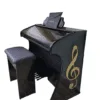 Apresentamos o Órgão Eletronico Rohnes RS-49, um instrumento completo e versátil para músicos de todos os níveis. Veja só algumas das suas características: Potência de 150 Watts PMPO, com um auto falante de 12" e um tweeter de 2,5" Bivolt Automático (110/220) Visor LCD para fácil visualização de configurações e ajustes Conexões MIDI com USB e Bluetooth para integração com outros dispositivos e softwares 3 memórias de registro para salvar e recuperar ajustes personalizados Transposer para ajustar a tonalidade da música Metrônomo para auxiliar no controle de tempo O teclado superior do RS-49 possui 49 notas, com 4 registros de draw bar: Flute 16, Voice 8, Flute 2 e String 1. Há 127 timbres "PRESET'S - GM" selecionáveis através de um visor numérico. O teclado inferior também possui 49 notas, com 2 registros de draw bar: Flute 8 e Voice 4, e 127 timbres "PRESET'S - GM" selecionáveis através de um visor numérico. A pedaleira possui 13 notas, com 1 registro: Bass 16/8, e 127 timbres "PRESET'S - GM" selecionáveis através de um visor numérico. Há também a função de Sustain. O RS-49 apresenta vários efeitos especiais, incluindo Vibrato, Reverb/Chorus, Sustain Upper e Balanço (Upper-Lower). Há ainda 16 ritmos diferentes disponíveis: Valsa, Marcha, Rock, Samba, Bossa, Tango, Guarania, Mabo, Ballad, Swing, Disco, 16 Beat, Tarantela, Baião, Beguine e Twist. O RS-49 possui função Start/Stop, controle de volume e velocidade de ritmo, além de acompanhar automaticamente a música. Com design elegante e moderno, o RS-49 é a escolha perfeita para músicos que buscam qualidade, praticidade e versatilidade em um único instrumento.