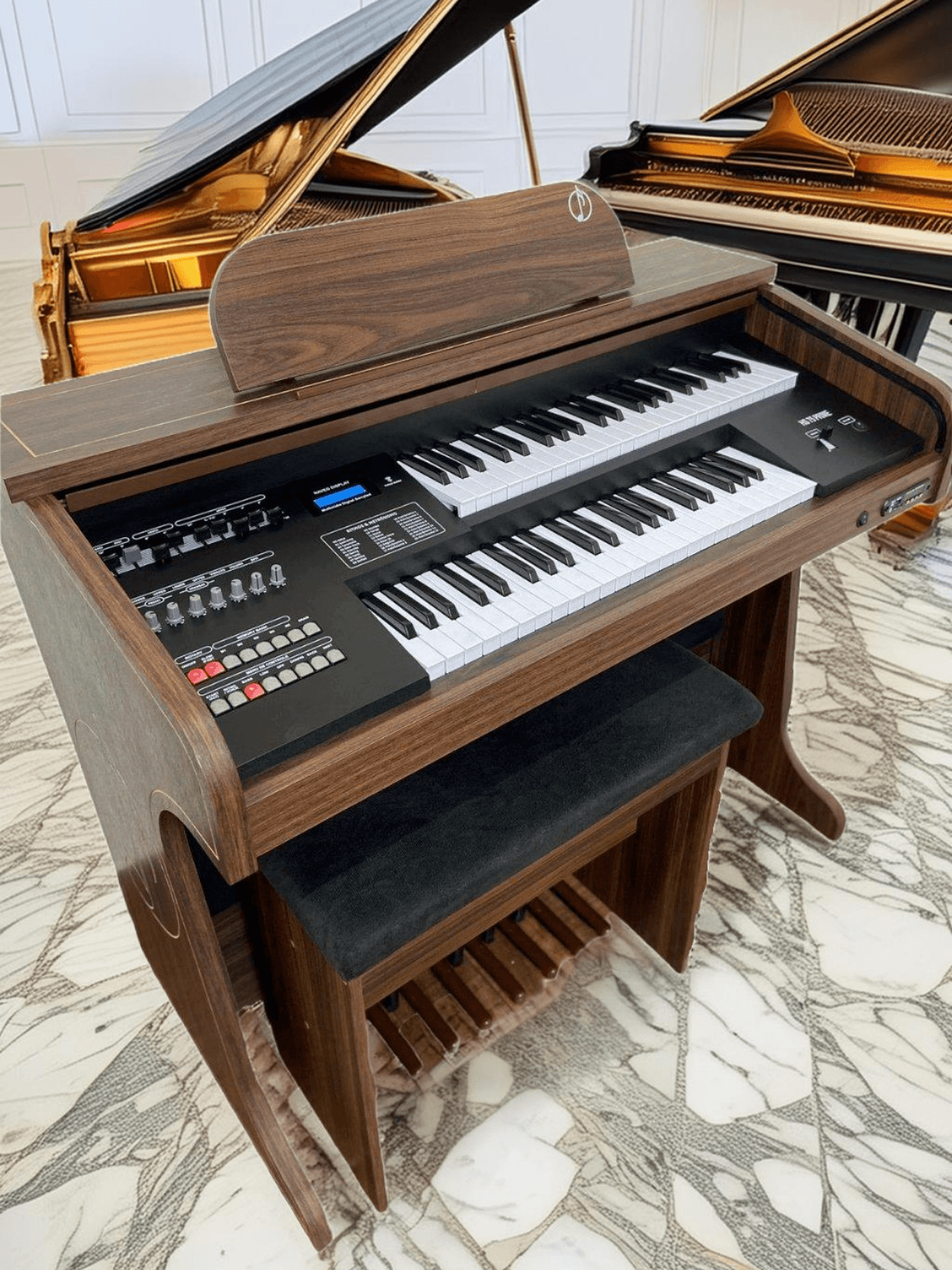 Início 29 Experimente a versatilidade e qualidade sonora incomparável com o Órgão Eletrônico Harmonia HS-75 Prime. Projetado para atender tanto músicos iniciantes quanto experientes, este órgão oferece um som envolvente e funcionalidades modernas, tudo isso com a elegância de um design refinado em MDF laminado de 25mm. Confira as principais características que fazem deste modelo a escolha perfeita para quem busca um instrumento completo.