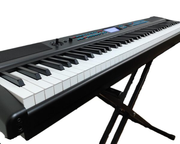 O Piano Digital Portátil Slim Medeli é um instrumento compacto e elegante, perfeito para músicos de todos os níveis. Com 88 teclas de ação graduada, este piano oferece uma experiência de toque autêntica, semelhante à de um piano acústico, mas em um formato muito mais acessível e fácil de transportar.