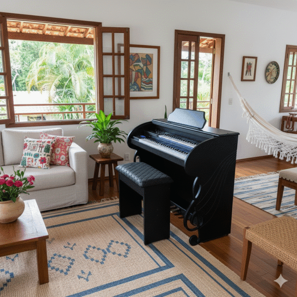 Órgão Eletronico Rohnes RS 80 Preto Fosco