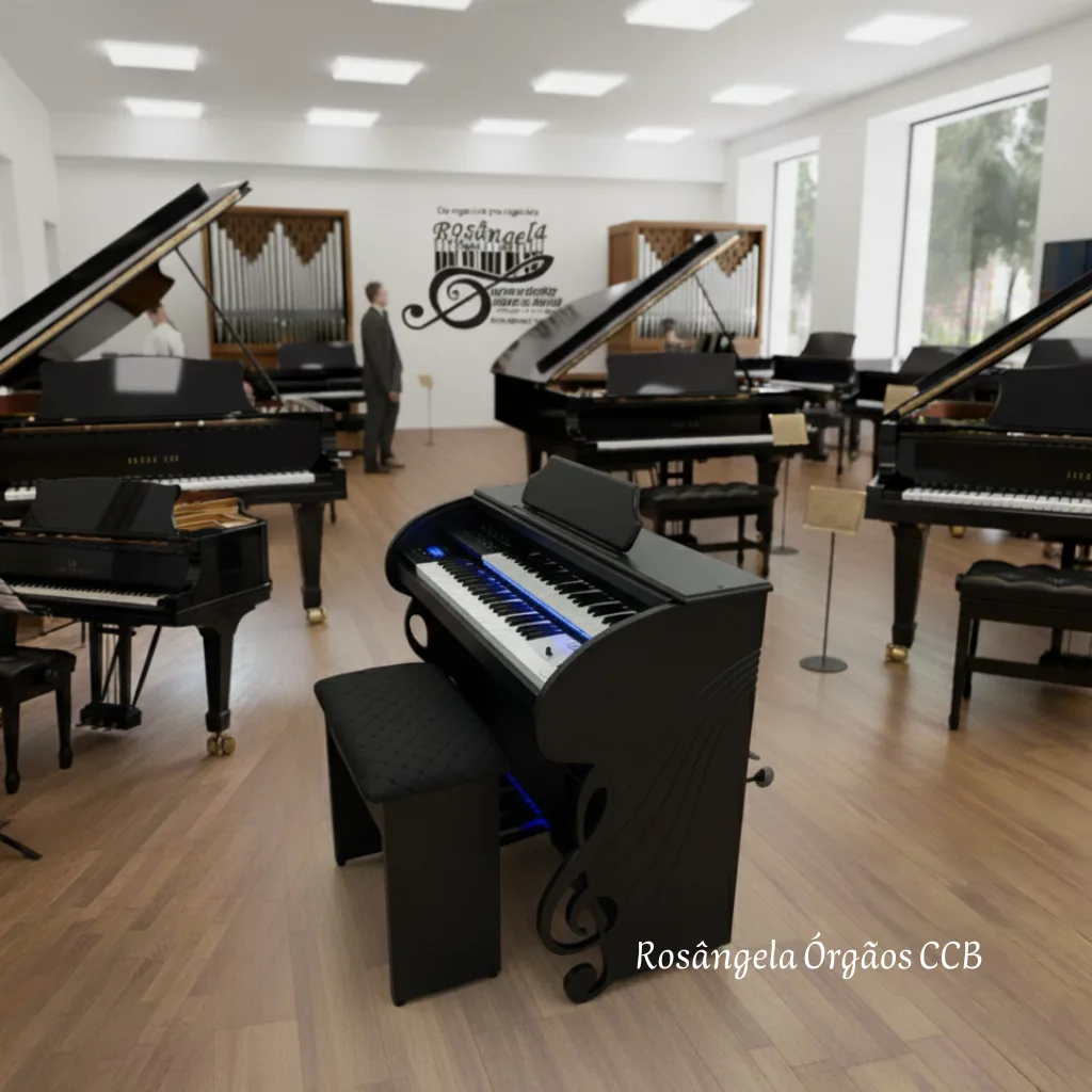 Início 22 Órgão Eletronico Rohnes RS 80 Preto Fosco