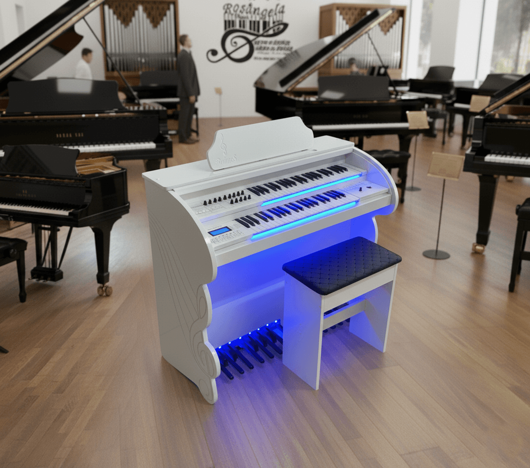 Início 34 Órgão Eletrônico Rohnes RS 40 Branco: Versatilidade e Performance para Músicos de Todos os Níveis