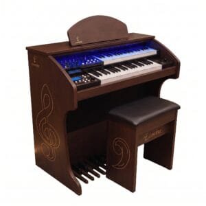 O Órgão Eletrônico Lumiere Alpha 3 Tabaco é um instrumento completo, desenvolvido para músicos que buscam qualidade sonora, recursos avançados e design sofisticado a um preço acessível. Com dois manuais de 44 teclas cada, pedaleira de 13 notas e acabamento em tabaco alto brilho, o Alpha 3 é ideal para igrejas, escolas de música e organistas profissionais.