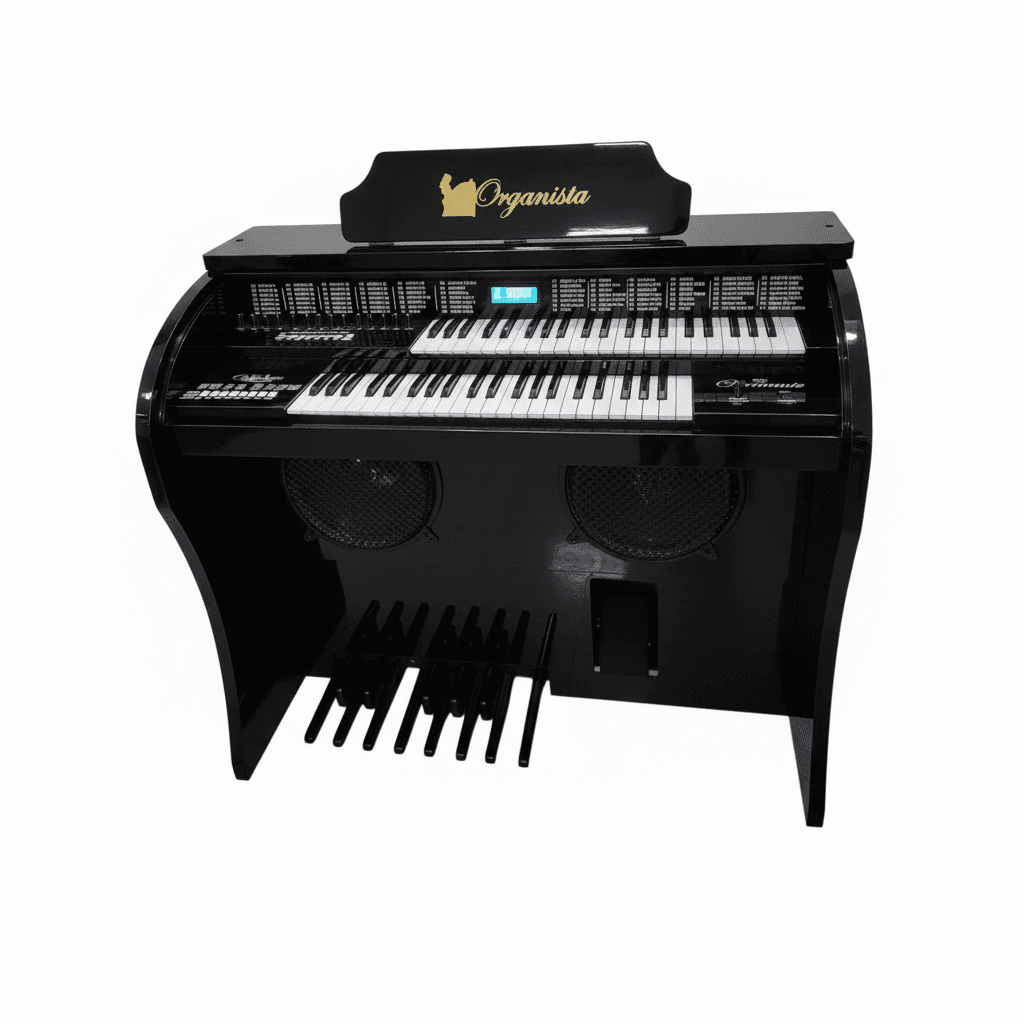 O Órgão Organista Diamante Preto Brilho foi desenvolvido para músicos que buscam qualidade sonora, praticidade e recursos modernos em um design robusto e elegante. Com dois teclados de 44 notas cada, pedaleira de 13 notas e 84 timbres (incluindo 31 sons exclusivos de órgão), o Órgão Organista Diamante Preto Brilho é ideal para igrejas, músicos em treinamento e profissionais versáteis que precisam de um instrumento confiável e completo.