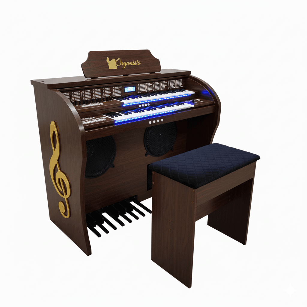 Órgão Eletrônico Organista Diamante Marrom