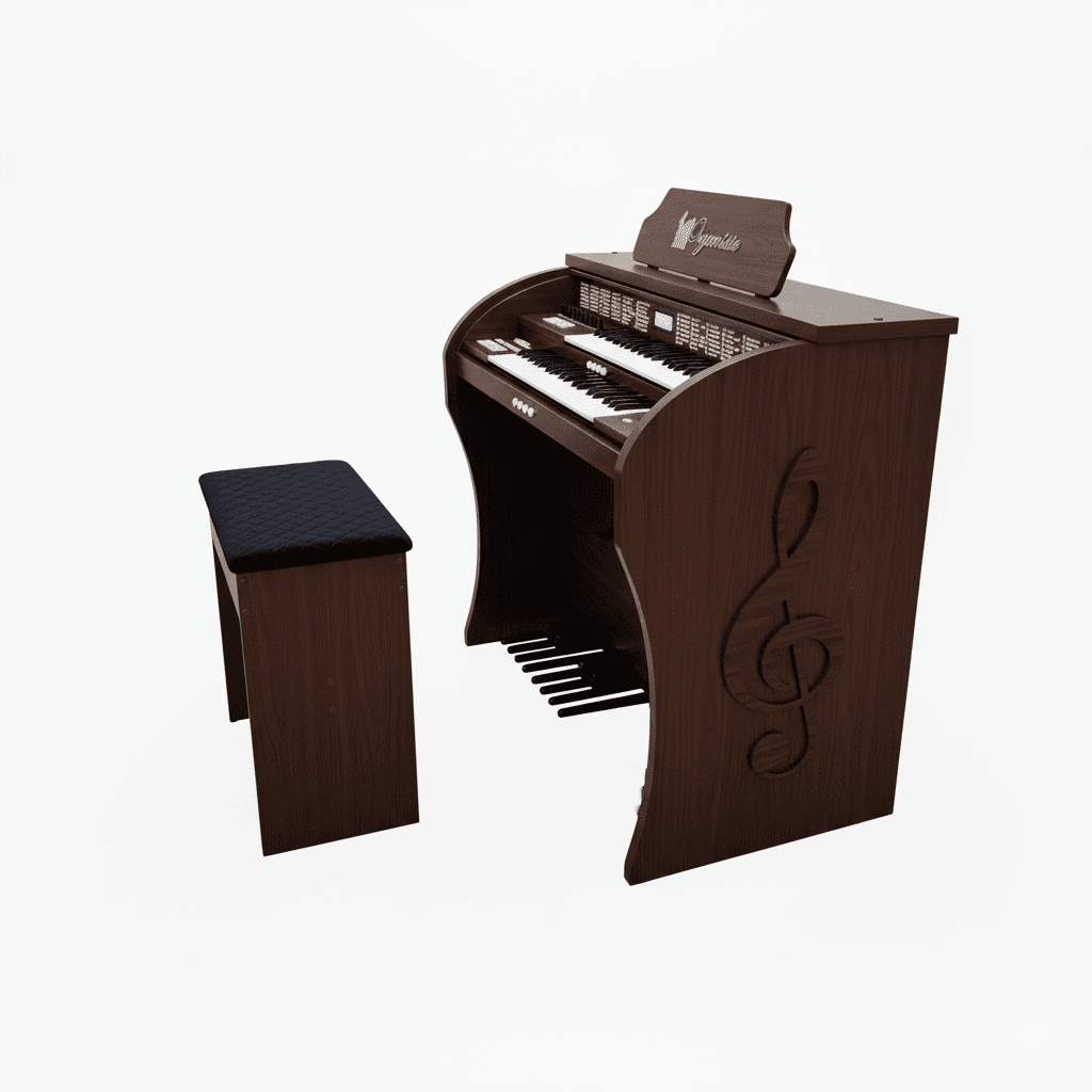 Órgão Eletrônico Organista Diamante Marrom