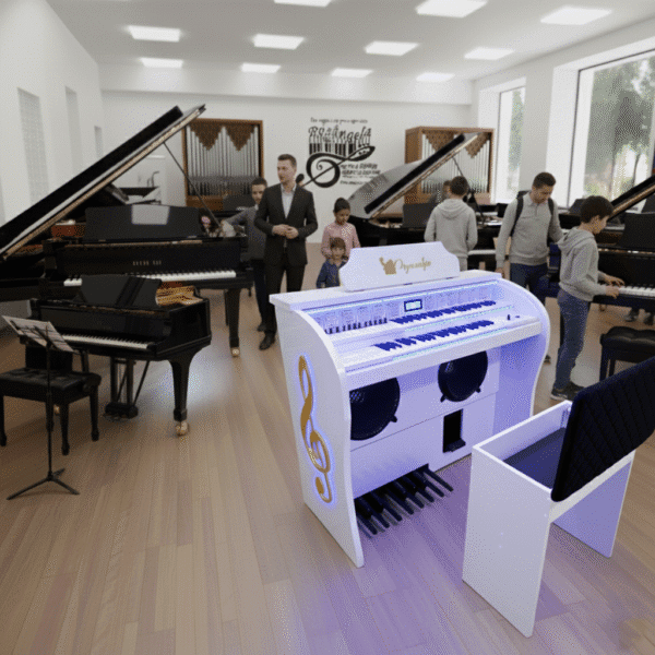 Órgão Eletrônico Organista Diamante Branco 1 Ouça o lindo som do Órgão Eletrônico Organista Diamante Branco