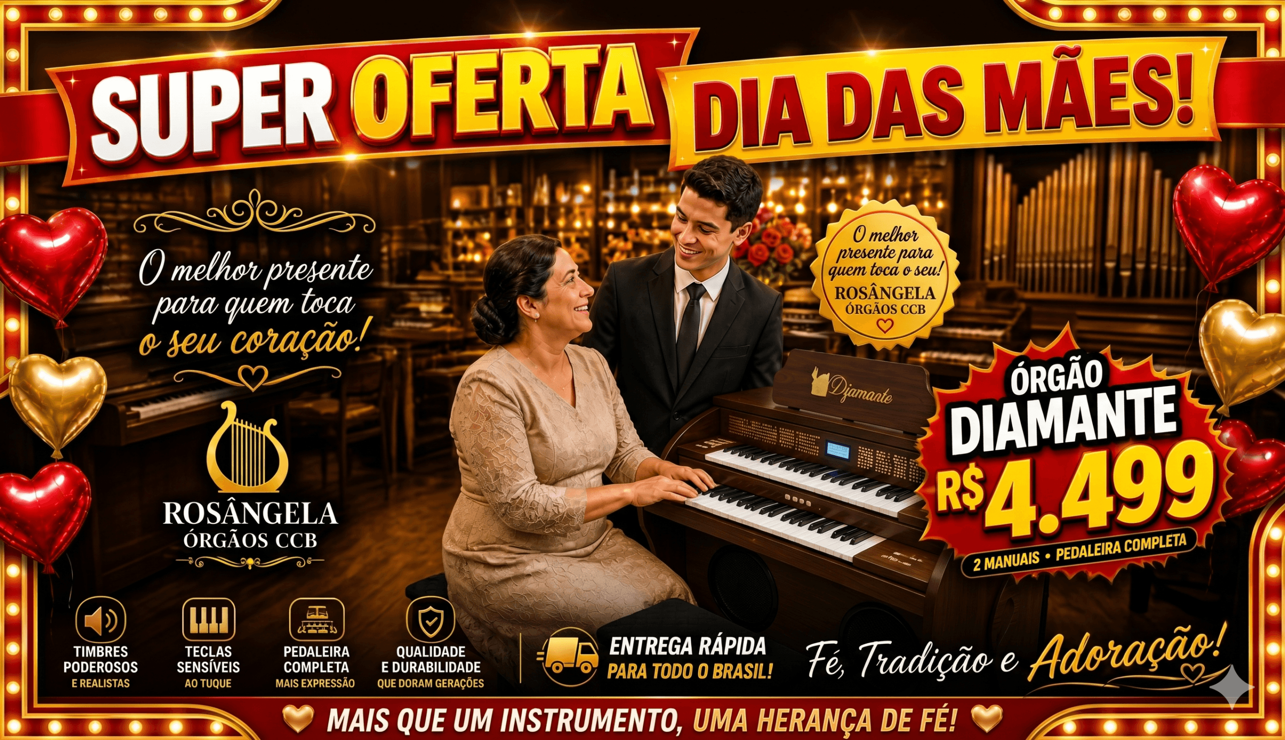 Rosângela Órgãos CCB - Dia das Mães