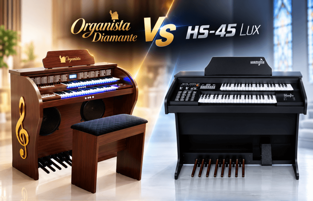 Organista Diamante vs Harmonia HS-45 Lux: Qual Escolher?