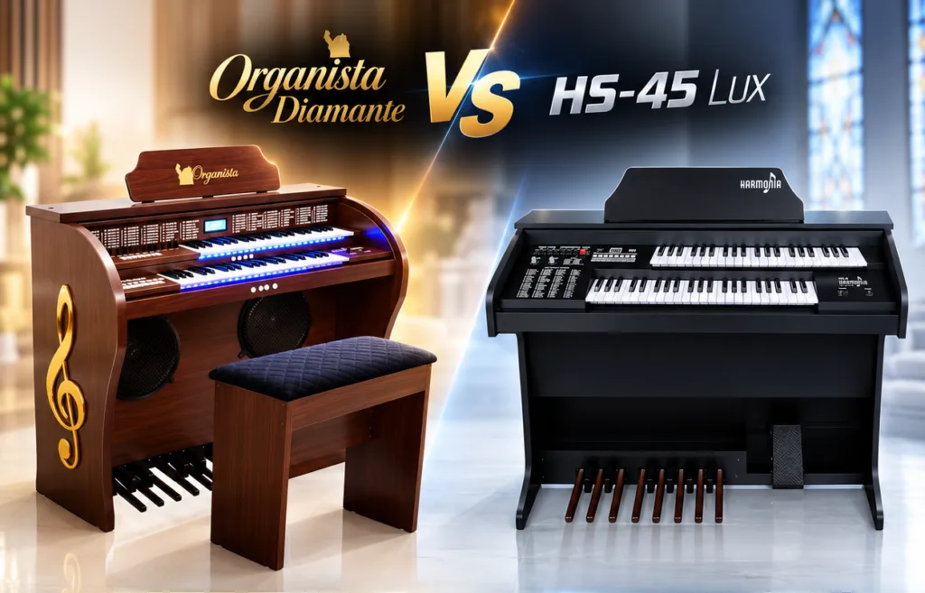 Organista Diamante vs Harmonia HS-45 Lux: Qual Escolher?