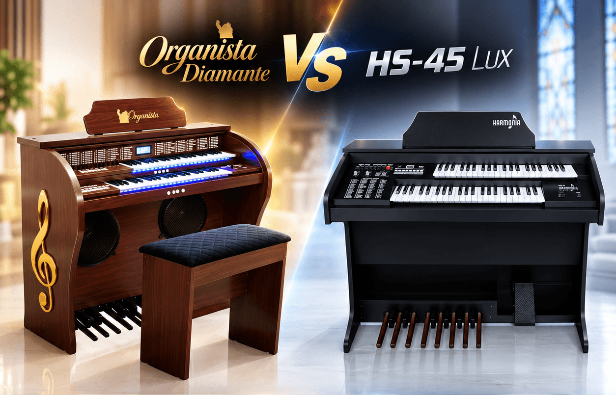 Organista Diamante vs Harmonia HS-45 Lux: Qual Escolher? 2 Organista Diamante vs Harmonia HS-45 Lux: Qual Escolher?